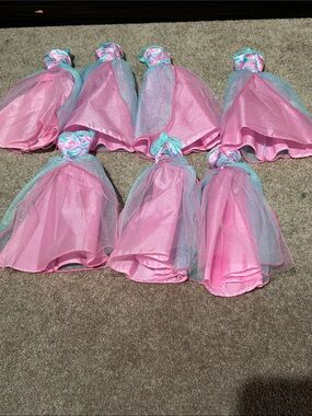 Barbie Pink & Teal Doll Dresses Lot